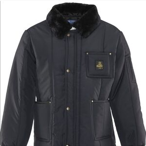 Refrigiwear Iron Tuff Insulated Jacket Black Faux Fur Collar